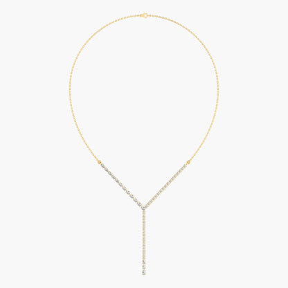 Gold necklace on a white background with 'Green Lab' branding.