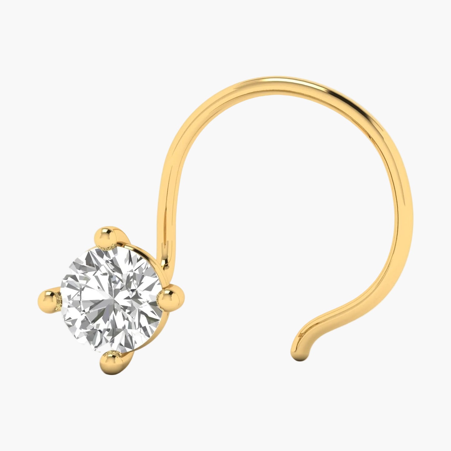 Round Elan Solitaire Diamond Nosepin