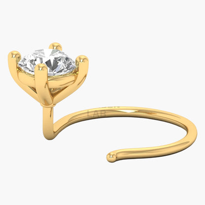 Round Elan Solitaire Diamond Nosepin