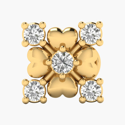 Clover Heart Diamond Nosepin