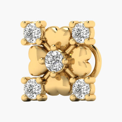 Clover Heart Diamond Nosepin