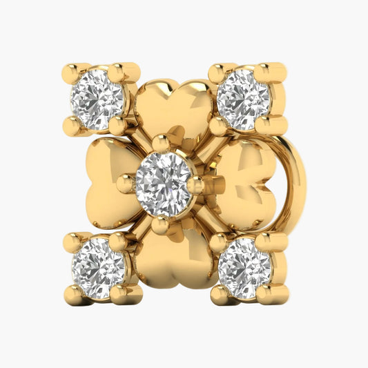 Clover Heart Diamond Nosepin
