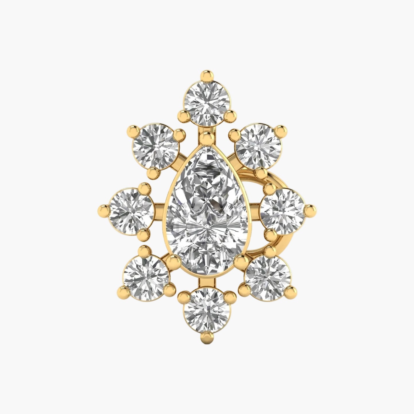 Pear Blossom Diamond Nosepin