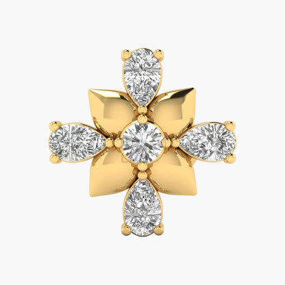 Diamond Cross Petal Diamond Nosepin