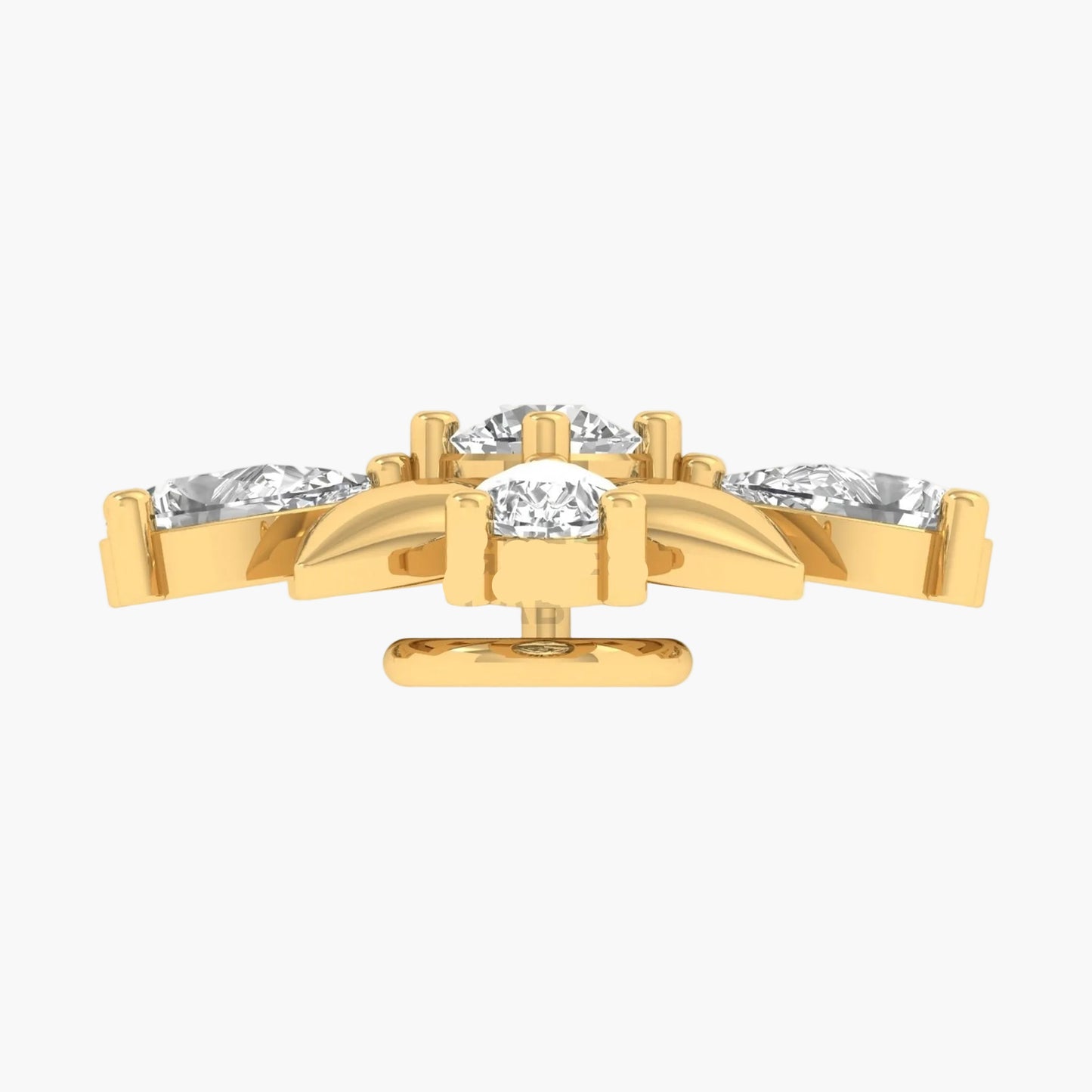 Diamond Cross Petal Diamond Nosepin