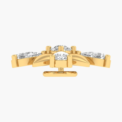 Diamond Cross Petal Diamond Nosepin