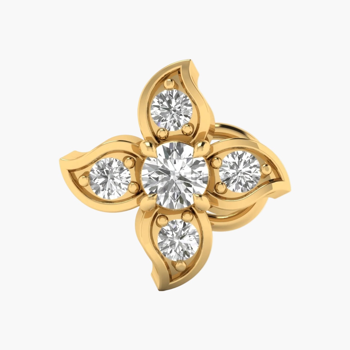 Swirl Petal Diamond Nosepin