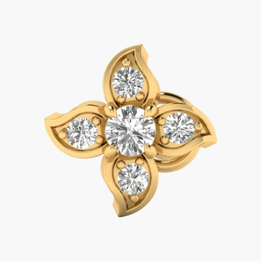 Swirl Petal Diamond Nosepin