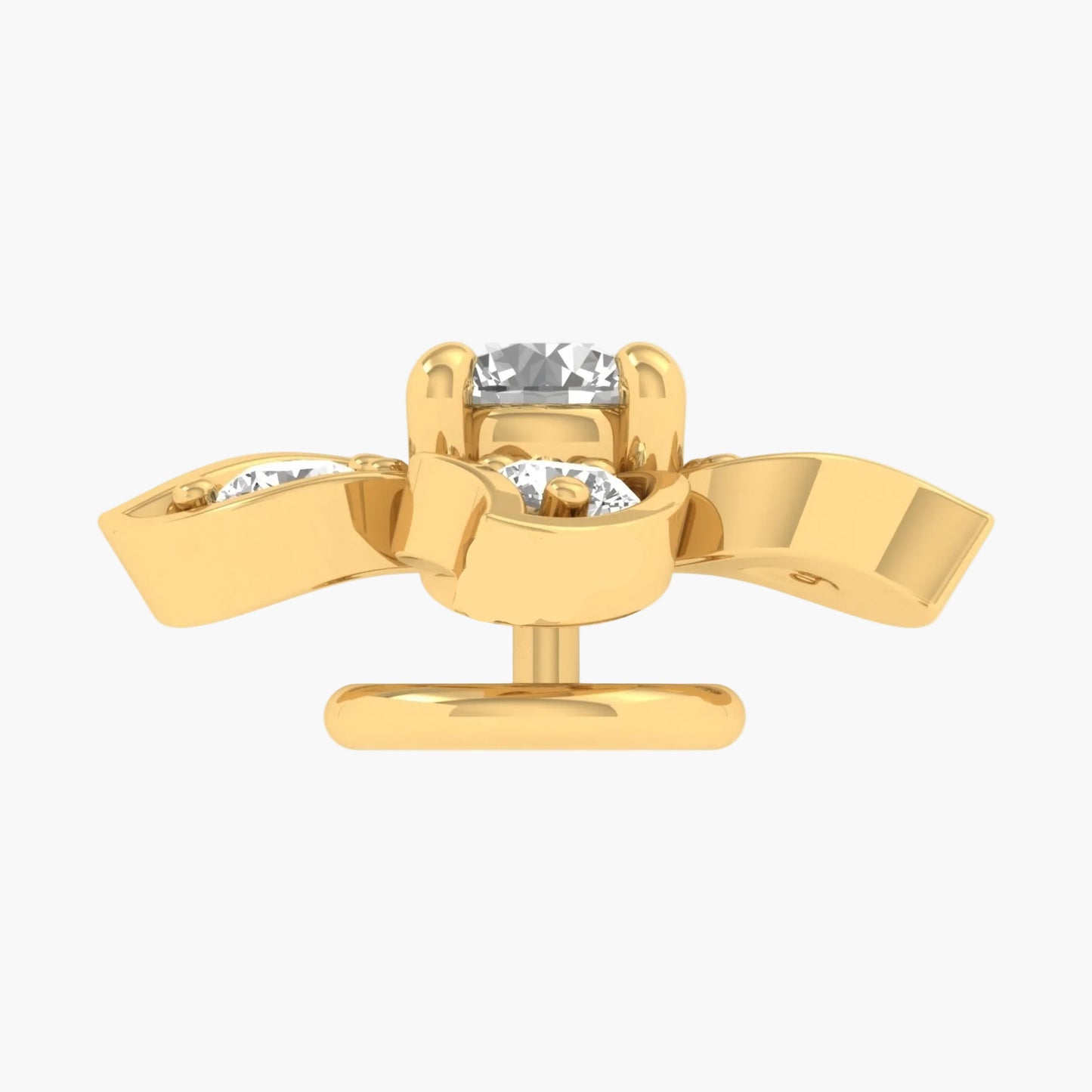 Swirl Petal Diamond Nosepin
