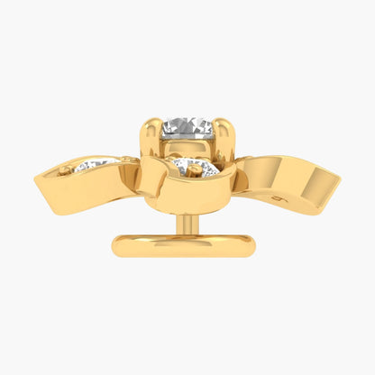 Swirl Petal Diamond Nosepin