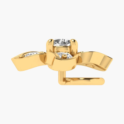 Swirl Petal Diamond Nosepin