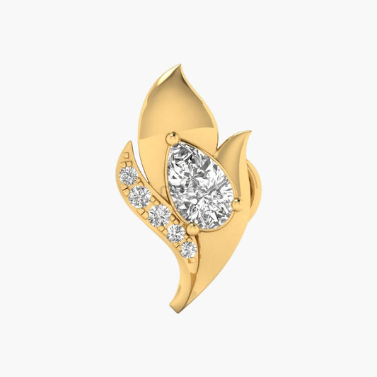 Pear Leaf Cascade Diamond Nosepin