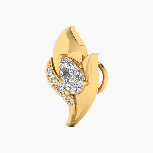 Pear Leaf Cascade Diamond Nosepin