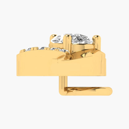 Pear Leaf Cascade Diamond Nosepin
