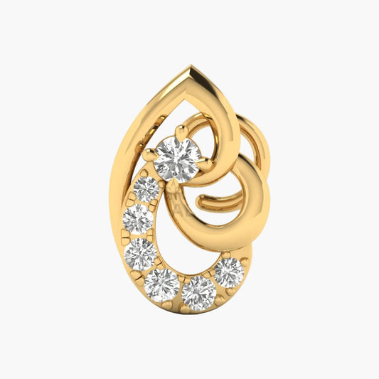 Paisley Scroll Diamond Nosepin