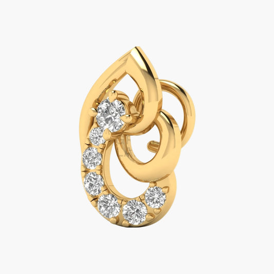 Paisley Scroll Diamond Nosepin