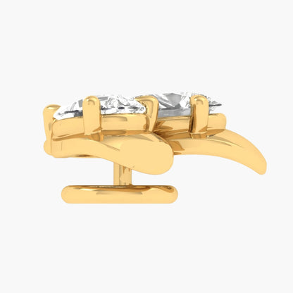 Triple Pear Dome Diamond Nosepin