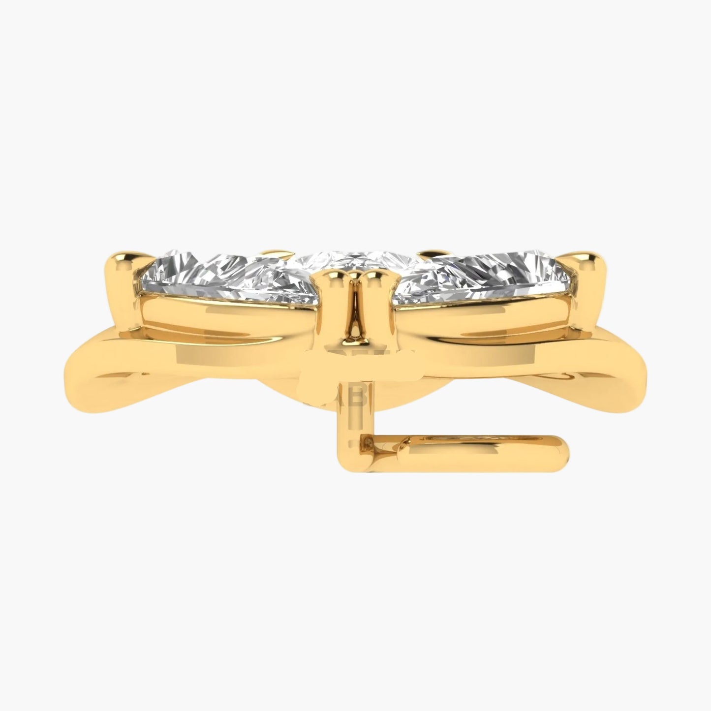 Triple Pear Dome Diamond Nosepin