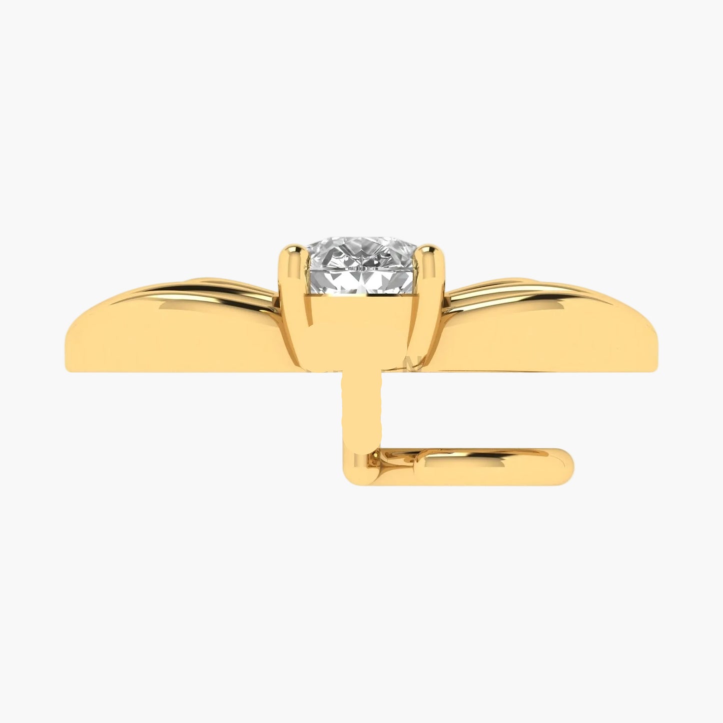 Pear Lotus Frame Diamond Nosepin