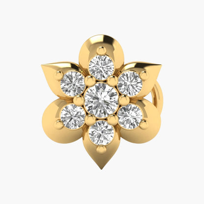 Seven-Stone Dome Flower Diamond Nosepin