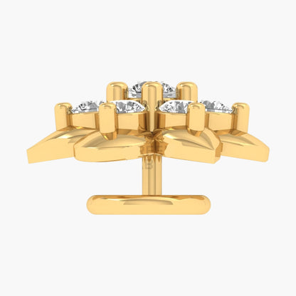 Seven-Stone Dome Flower Diamond Nosepin