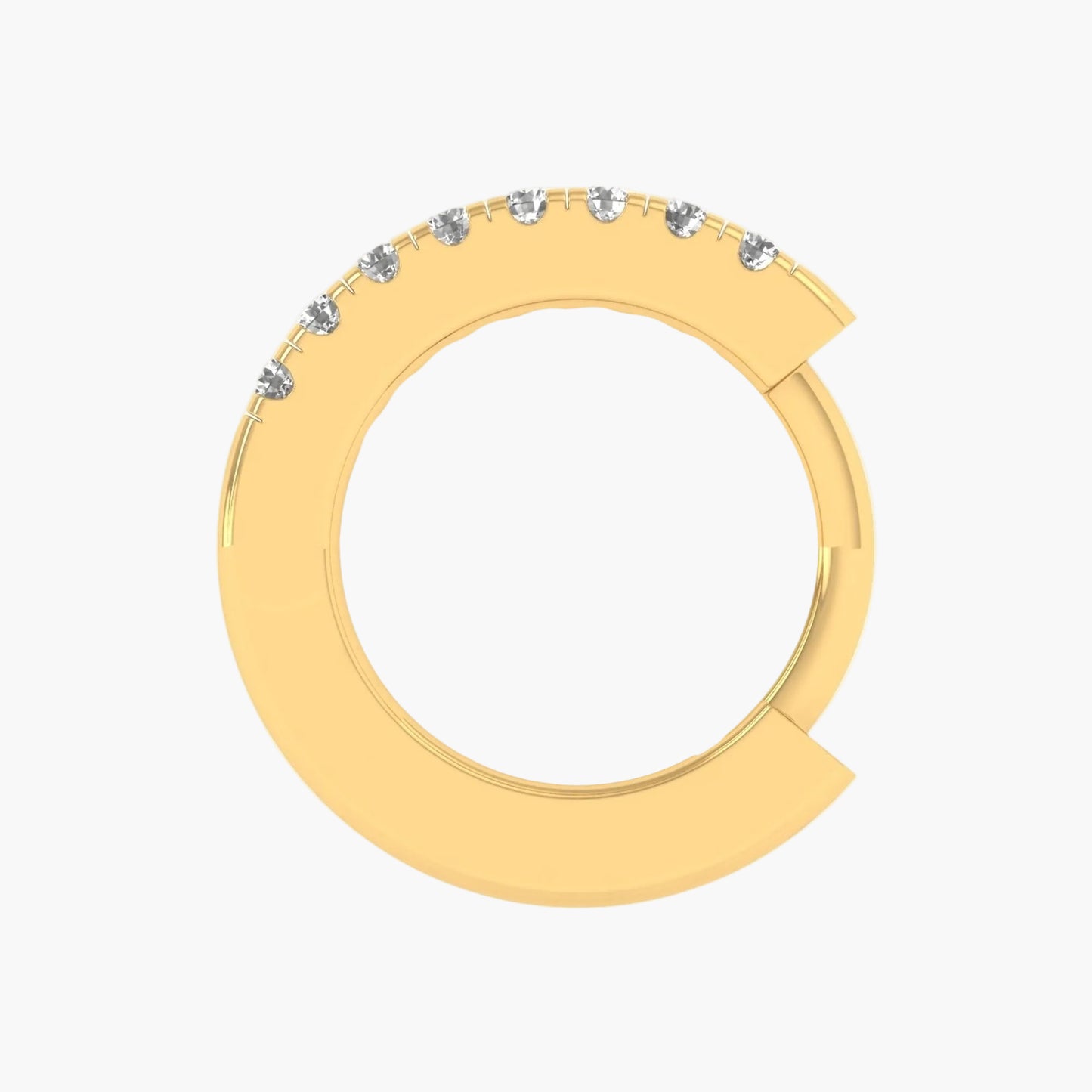 Gold ring with embedded stones on a white background, branded 'Green Lab'.