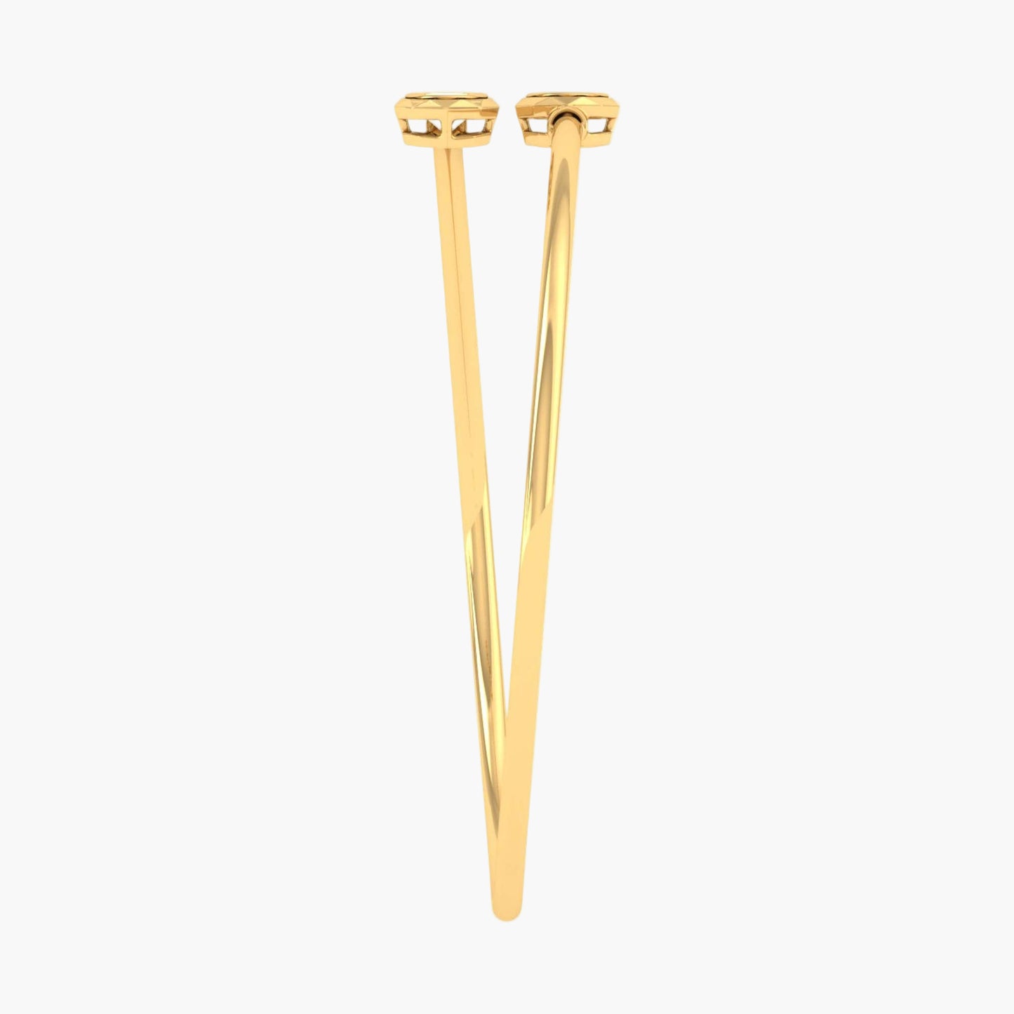 Gold hairpin on a white background