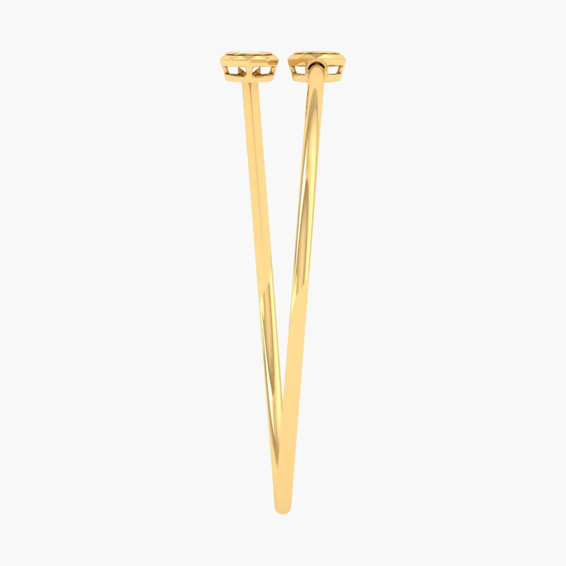 Gold hairpin on a white background