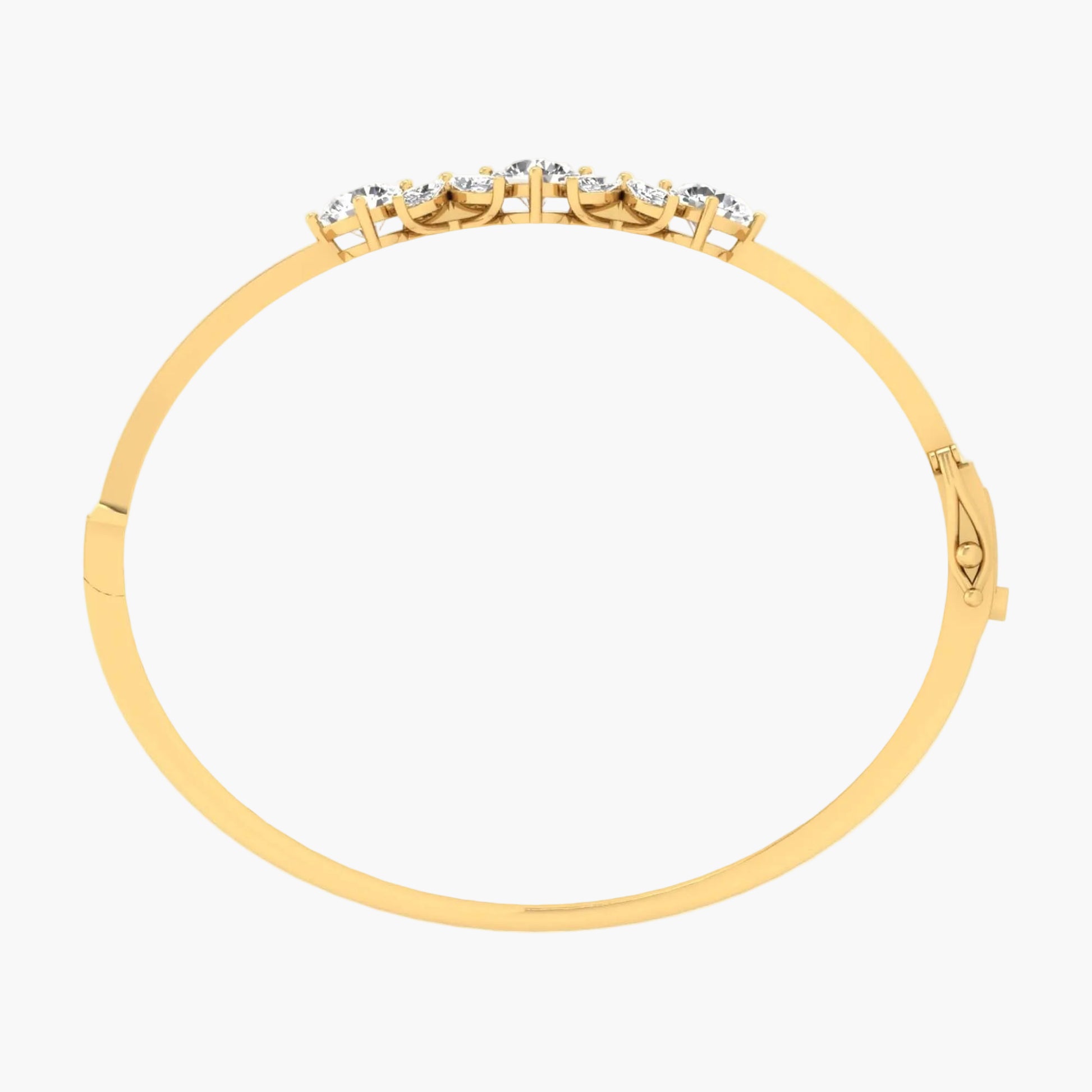 Gold bracelet with small diamonds on a white background, branded 'Green Lab'.