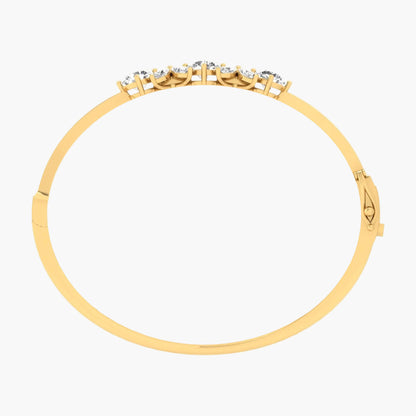 Gold bracelet with small diamonds on a white background, branded 'Green Lab'.