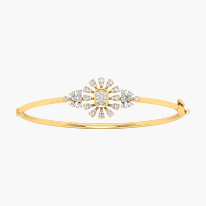 Architectural Baguette and Pear-Cluster Diamond Bracelet