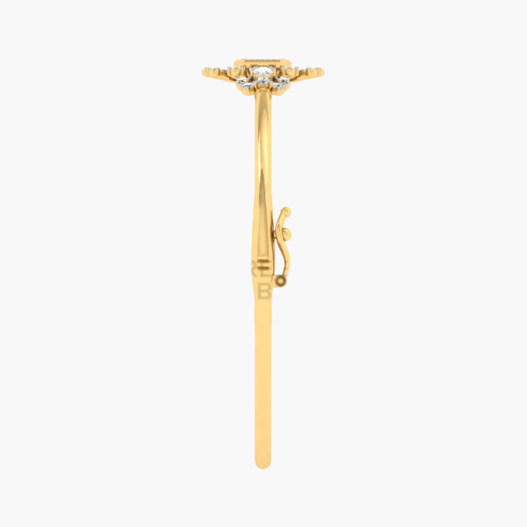 Architectural Baguette and Pear-Cluster Diamond Bracelet