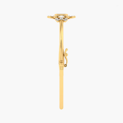Architectural Baguette and Pear-Cluster Diamond Bracelet