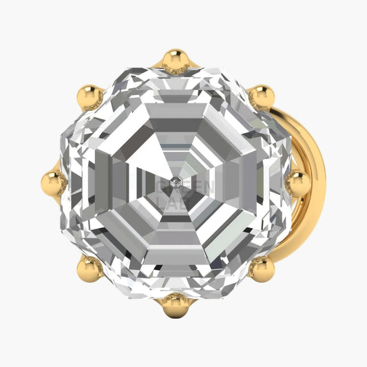 Asscher Crown Solitaire Nosepin