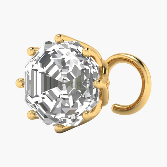 Asscher Crown Solitaire Nosepin