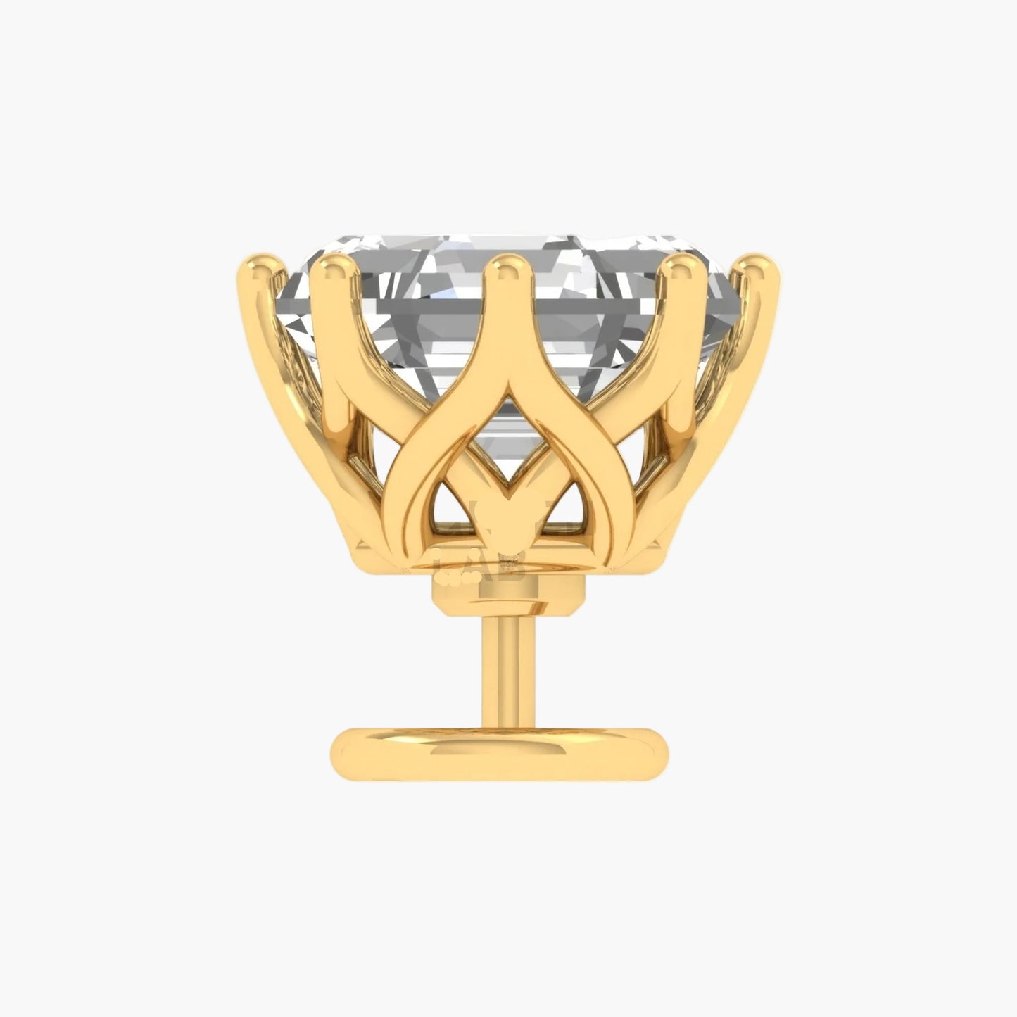 Asscher Crown Solitaire Nosepin