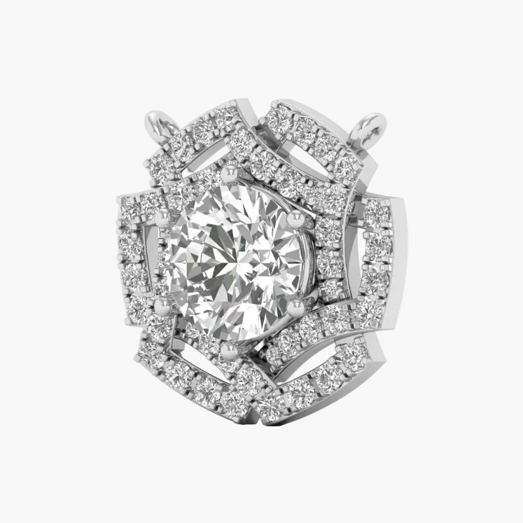 Velvet Circle Diamond Pendant