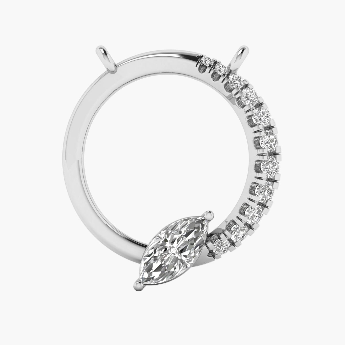 Leaf Loop Diamond Pendant