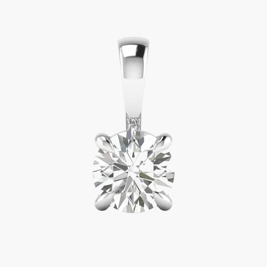 Diamond pendant on a white background