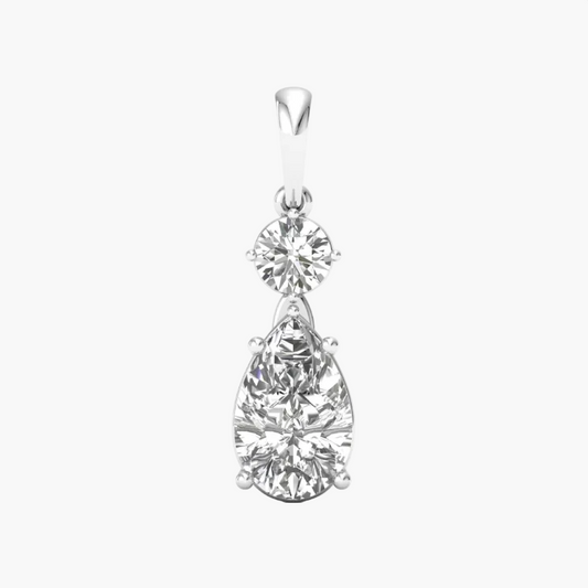 Diamond pendant on a white background