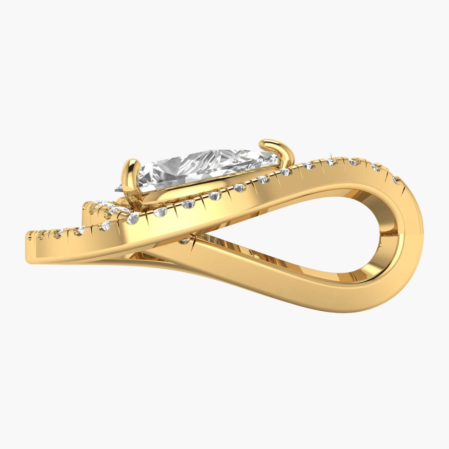 Can Knot Chain Diamond Pendant