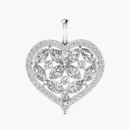 Heart 2 Heart Diamond Pendant