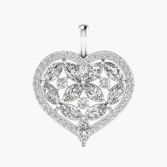 Heart 2 Heart Diamond Pendant