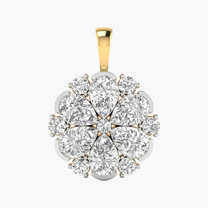 Diamond Flower Cluster Pendant