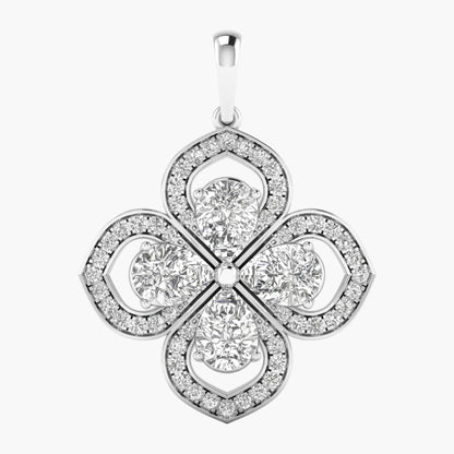 Clover Quatrefoil Diamond Pendant