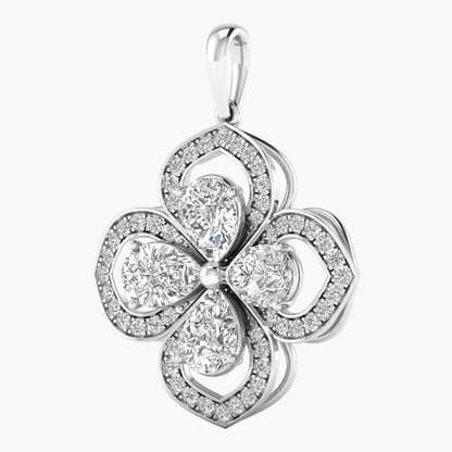 Clover Quatrefoil Diamond Pendant
