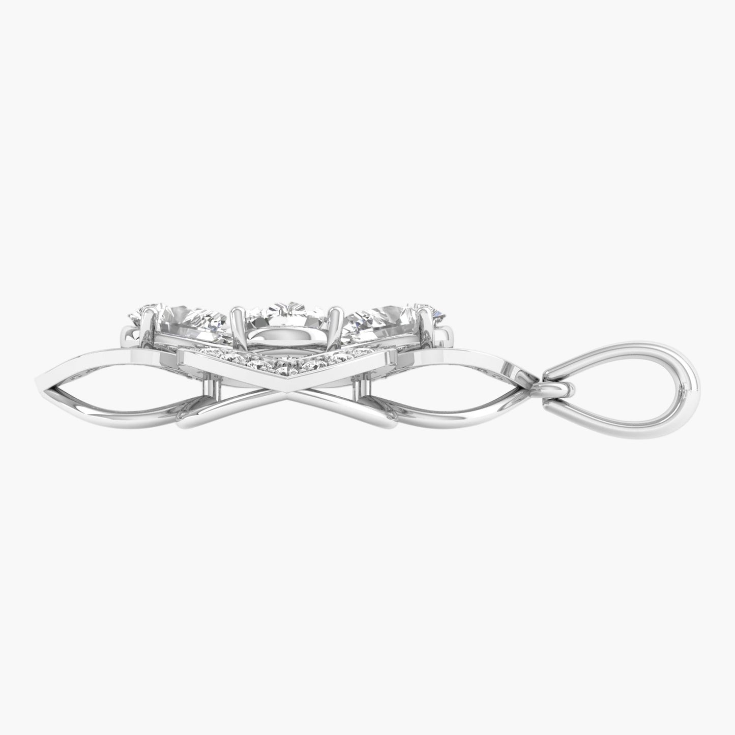 Clover Quatrefoil Diamond Pendant