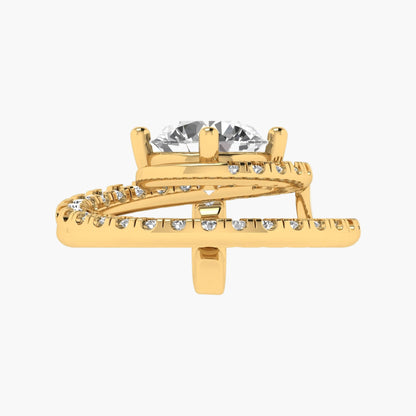 Double Circle Halo Diamond Pendant
