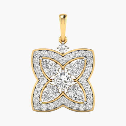 Quatrefoil Blossom Diamond Pendant