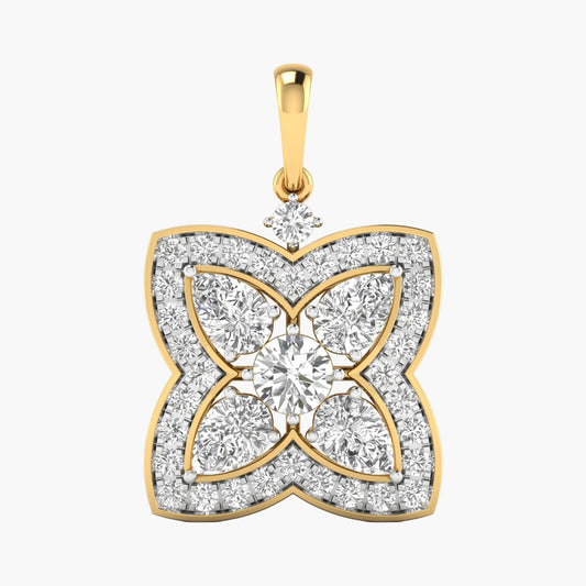 Quatrefoil Blossom Diamond Pendant